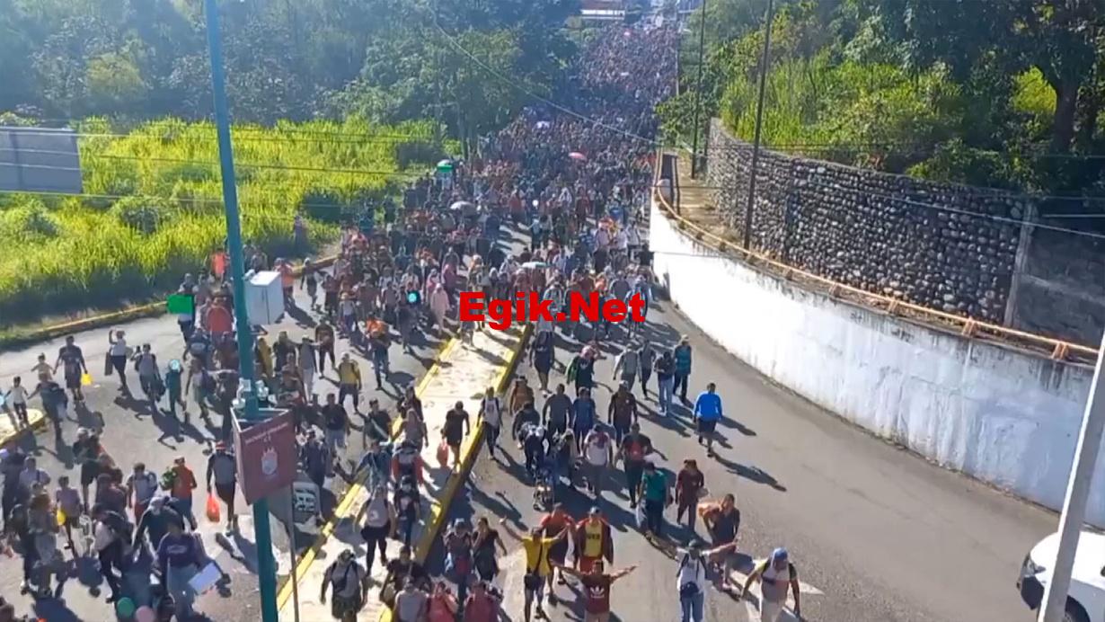 Meksika’da binlerce göçmen ABD’ye doğru yola çıktı