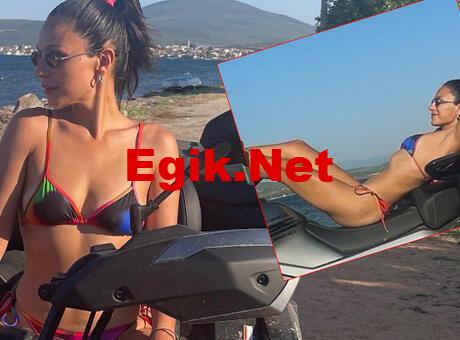 Selin Yeninci’den ATV üzerinde bikinili poz