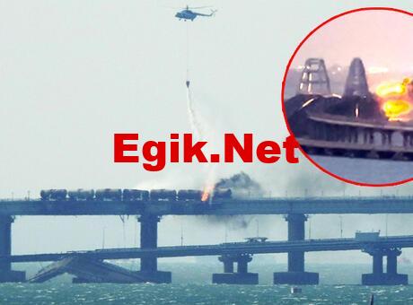 Kerç Köprüsü’ndeki patlamadan fotoğraflar