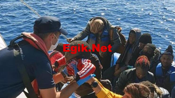 Marmaris’te 34 düzensiz göçmen kurtarıldı