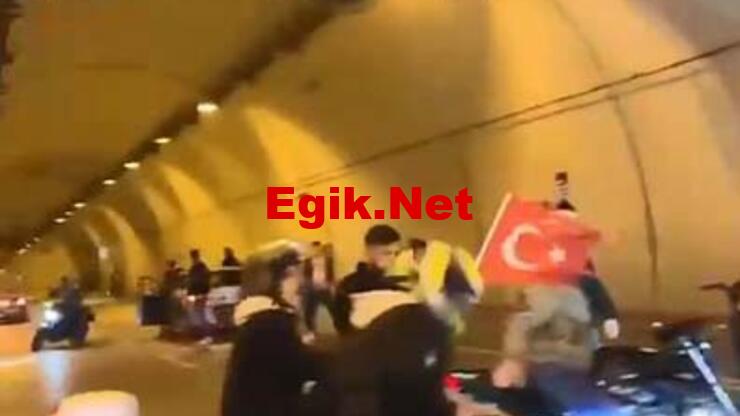 Beşiktaş'ta tüneli kapatıp asker eğlencesi yaptılar