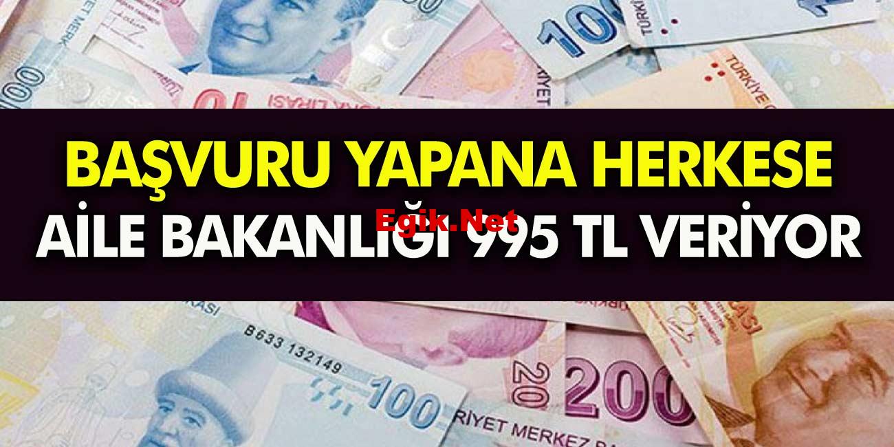 Aile Bakanlığı Başvuru yapan herkese 995 TL para! Başvurular resmen başladı PTT’den paranızı hemen alabilirsiniz!