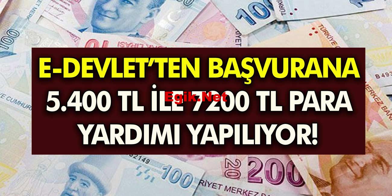 Aile Bakanlığı’ndan Müjde! İhtiyaç sahiplerine 5.400 TL ile 7.200 TL lira yardım veriyor! E-Devlet’ten başvuru yapın!