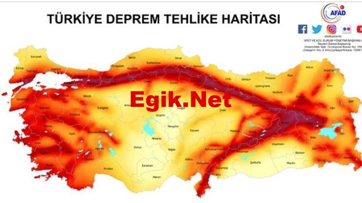 Türkiye Fay Hattı Haritası 2023! MTA deprem diri fay hatları hangi illerden geçiyor? AFAD Türkiye Deprem Tehlike Haritası!