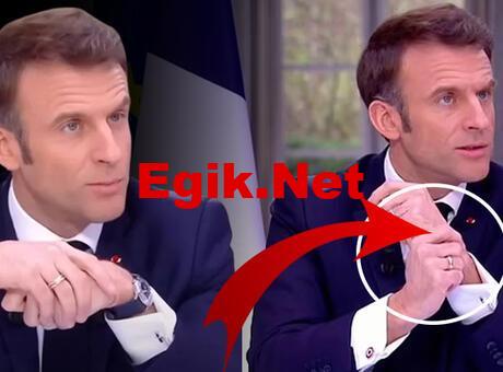 Macron fena pot kırdı! Kameralar çekince panikledi, apar topar sakladı