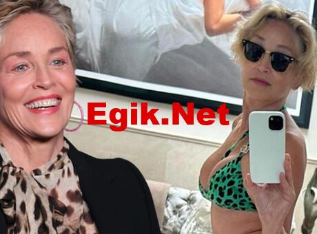 65 yaşındaki Sharon Stone’dan bikinili poz