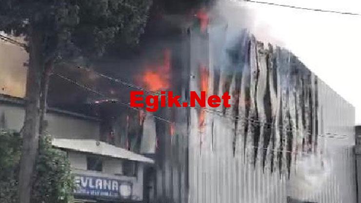 Küçükçekmece’de depoda korkutan yangın!
