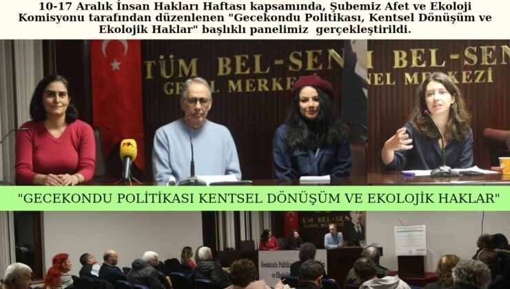 Gecekondu Politikası ve Ekolojik Haklar Paneli: