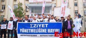 Batman'da Sağlık Çalışanlarından Eylem: "Eziyet Yönetmeliği'ne Hayır"