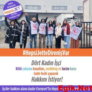 HepsiJET Deposu Kadın İşçilerinin Direnişi 8. Gününde