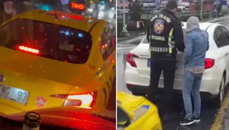 Ambulansa yol vermeyen taksi şoförüne şaka gibi ceza