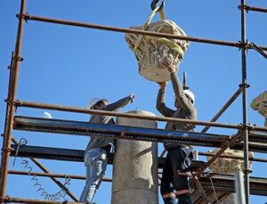 Gladyatörler kenti sütunları ayağa kaldırıldı