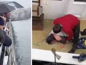 İstanbul’da köprüden düşen kadını balıkçılar kurtardı