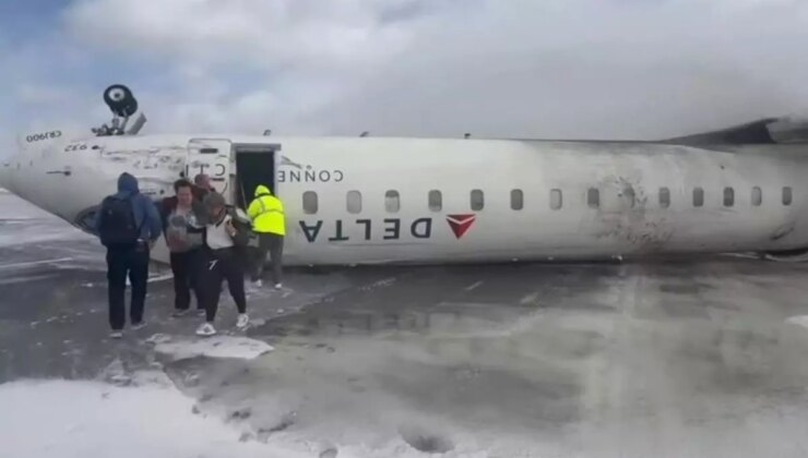 Mucize kurtuluş: Uçak ters döndü, can kaybı yok