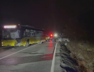 Sarıyer’de İETT otobüsü ile minibüs çarpıştı