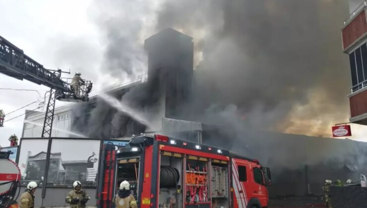 Sancaktepe’de fabrika yangını