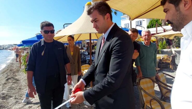 Bodrum sahillerinde utandıran görüntüler: Belediye başkanı elinde metreyle işgalleri ölçtü