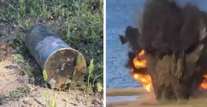 İznik Gölü’nde 105 yıllık patlamamış top mermisi bulundu