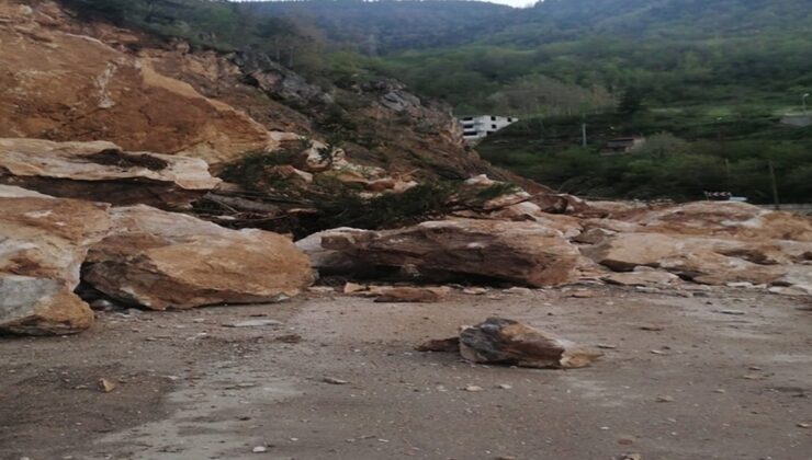 Son Dakika… Giresun’da heyelan! Kara yolu ulaşıma kapandı
