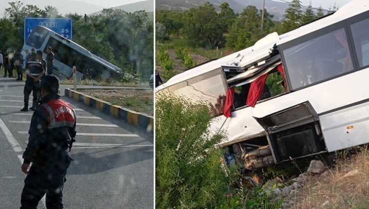 Tur otobüsü kaza yaptı! Yaralılar var