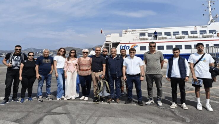 Bodrum’dan ilk feribot komşu Leros adasına gitti