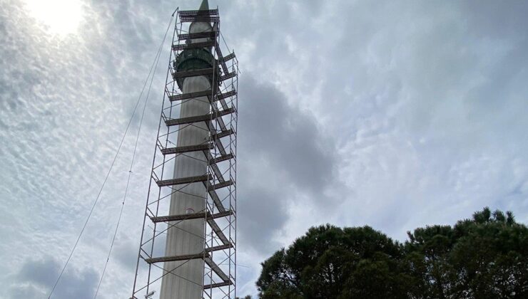 Boya yaparken cami minaresinden düştü