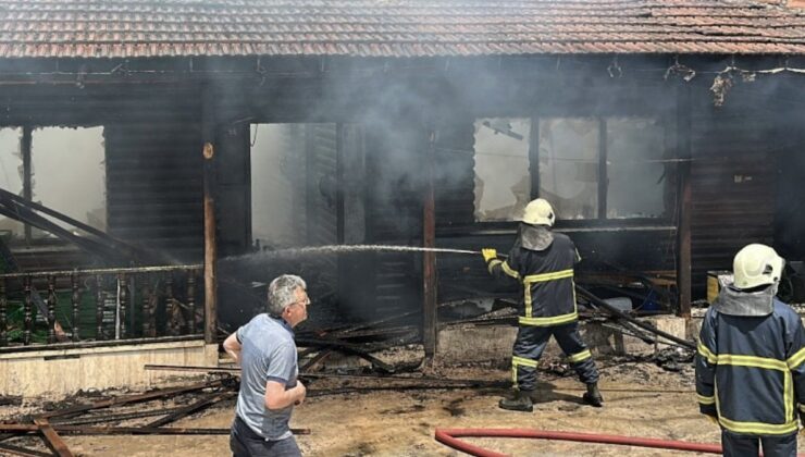 Kereste fabrikasının yemekhanesinde yangın çıktı!