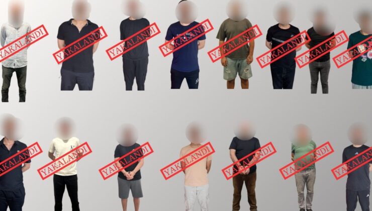 14’i kırmızı bültenle, biri ulusal seviyede aranan 15 suçlu yakalandı