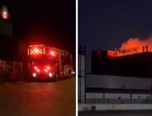 Ankara’da fabrika alev alev yandı