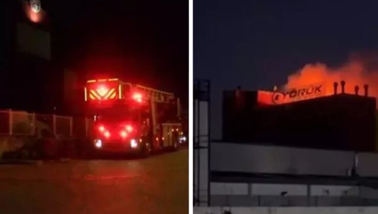 Ankara’da fabrika alev alev yandı