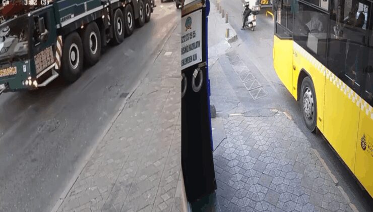 Beyoğlu’nda patlayan vinç lastikleri 2 kişiyi