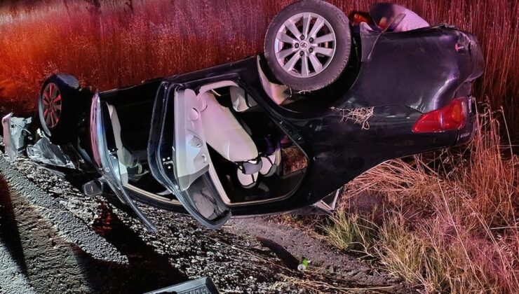 Tekirdağ’da araç devrildi: 3 kişi yaralandı