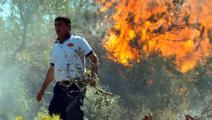 Anız yakarken tarlayı yaktı, bir itfaiye eri hastanelik oldu