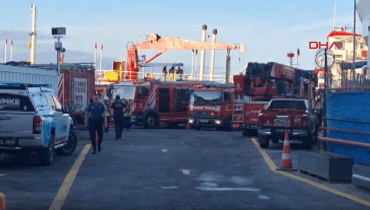 Haydarpaşa Limanı’nda gemide yangın çıktı