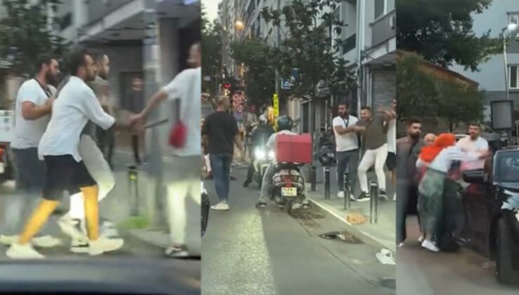 İstanbul’un göbeğinde haydutluk: Sopayla kadının üzerine yürüdü