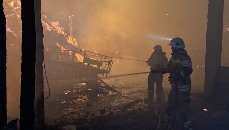Korkutan yangın: Evleri, samanlıkları, ahırları alevler sardı