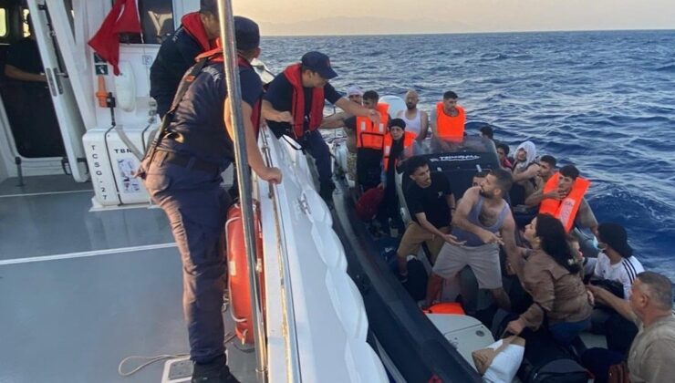 Muğla açıklarında 39 düzensiz göçmen kurtarıldı