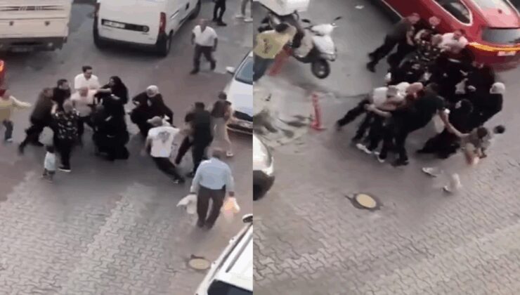 Park yeri kavgasında ortalık karıştı: O anlar kamerada