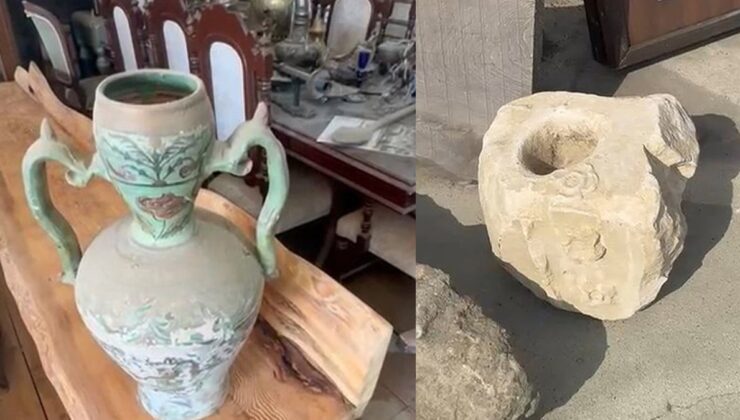 Tarihi eserleri mobilya mağazasında satışa çıkardılar!