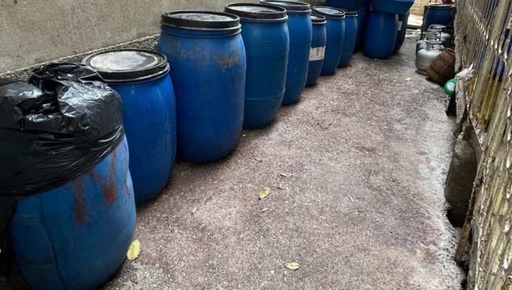 Adana’da 3 bin 650 litre sahte içki ele geçirildi
