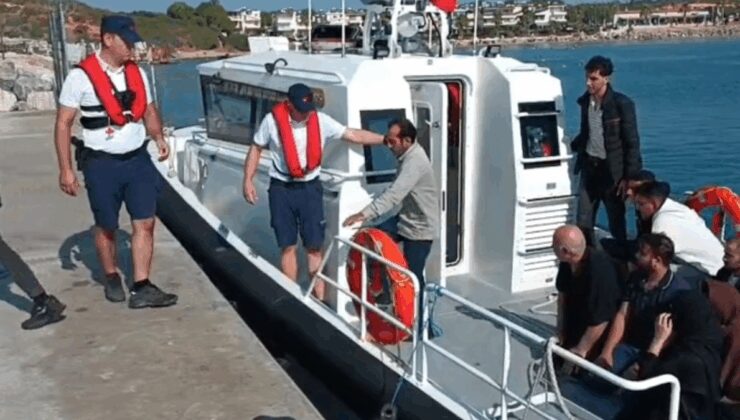 Bodrum açıklarında can Salı içinde sürüklenen göçmenler kurtarıldı
