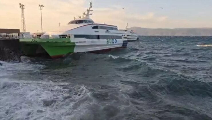Bursa’da deniz otobüsleri seferleri olumsuz hava koşulları nedeniyle iptal edildi