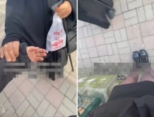 Çarşaflı bir kadın, etek giyen genç kız ile tartıştı: Evin nerede, gel gidelim