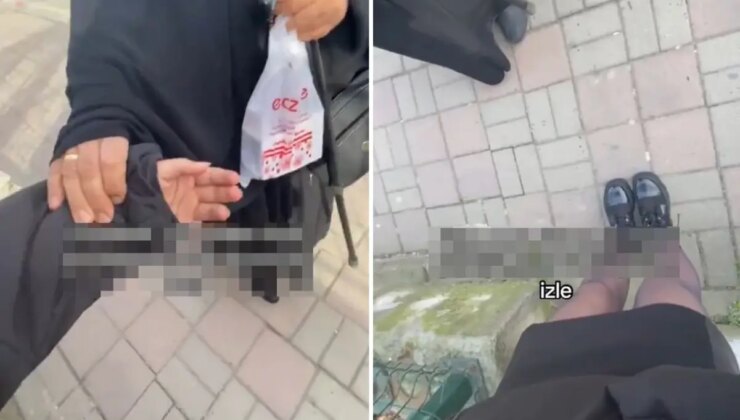 Çarşaflı bir kadın, etek giyen genç kız ile tartıştı: Evin nerede, gel gidelim