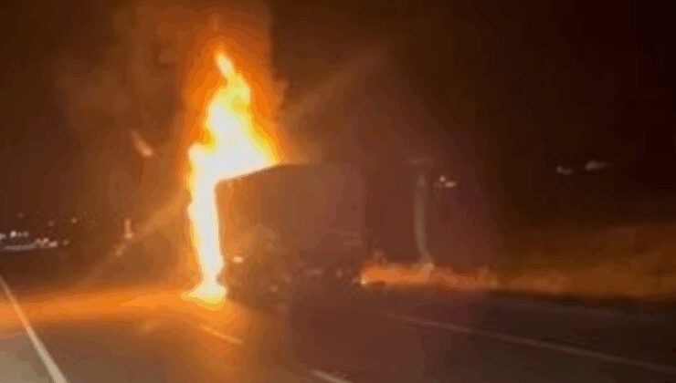 Çorum’da TIR alev topuna döndü