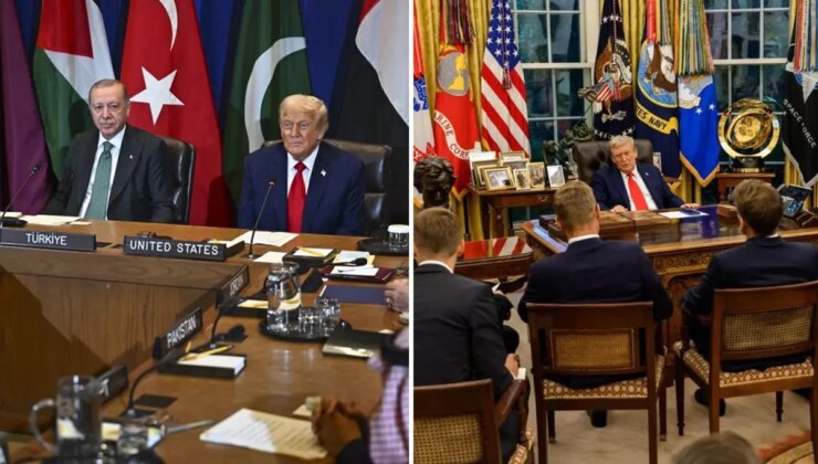Cumhurbaşkanı Erdoğan’ı da yanına alan Trump, seçtiği tarafı masada gösterdi