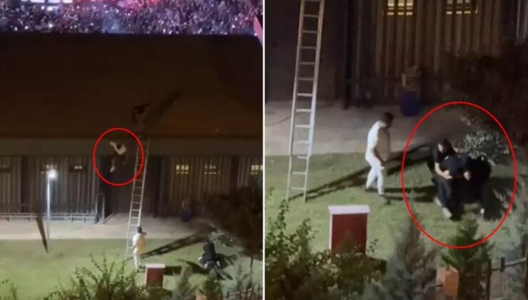 Güvenlik görevlileri konseri çatıdan izleyen genci aşağı attı