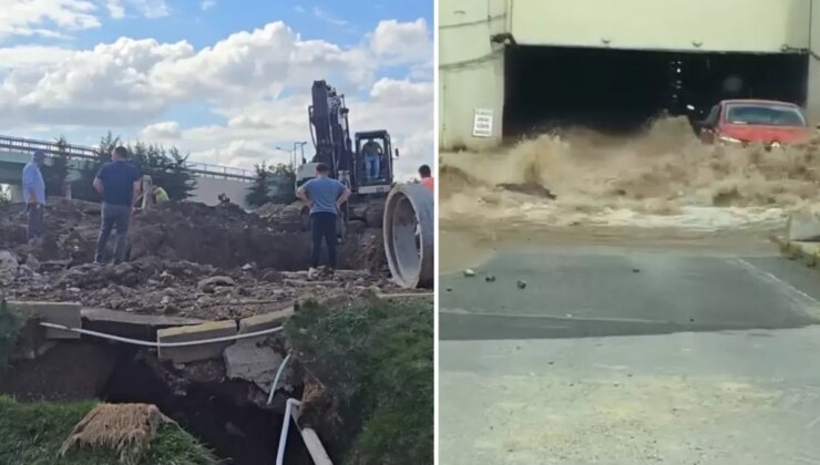 İSKİ’nin çalışması sırasında boru patladı, AVM otoparkını su bastı! Araçlarını zor kurtardılar