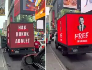 New York sokaklarında “İmamoğlu” kamyonu