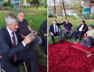 Tartışma yaratan görüntü: Belediye başkanı, arsa alan Arapları böyle tebrik etti